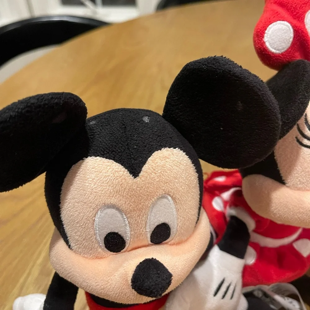 Disney Mickey and Minnie Plush Duo - Black, Red, Yellow